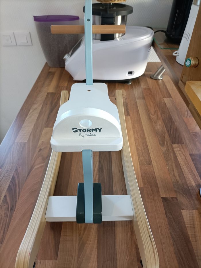 Cheval à bascule Stormy by Vilac blanc et bleu - photo numéro 5