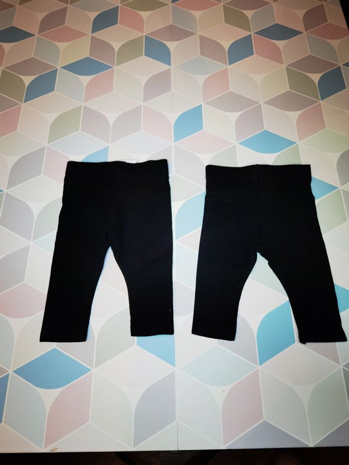 D3378 - lot de 2 leggings fille 3 mois - photo numéro 3
