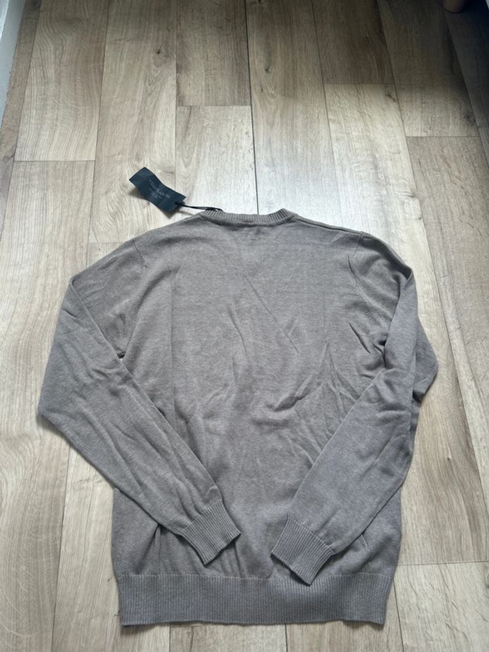 Pull marron clair col V Teddy Smith L - photo numéro 3