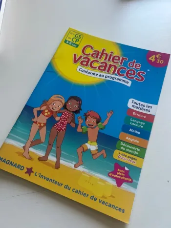 Cahier de vacances 5/6 ans neuf
