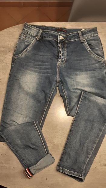 Jean droit taille haute 