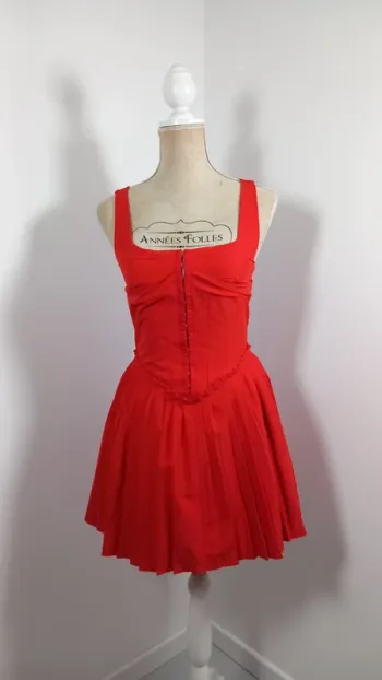 Robe Rouge Style Corset – Taille S (Neuve)
