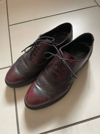 Mocassins cuir bordeaux