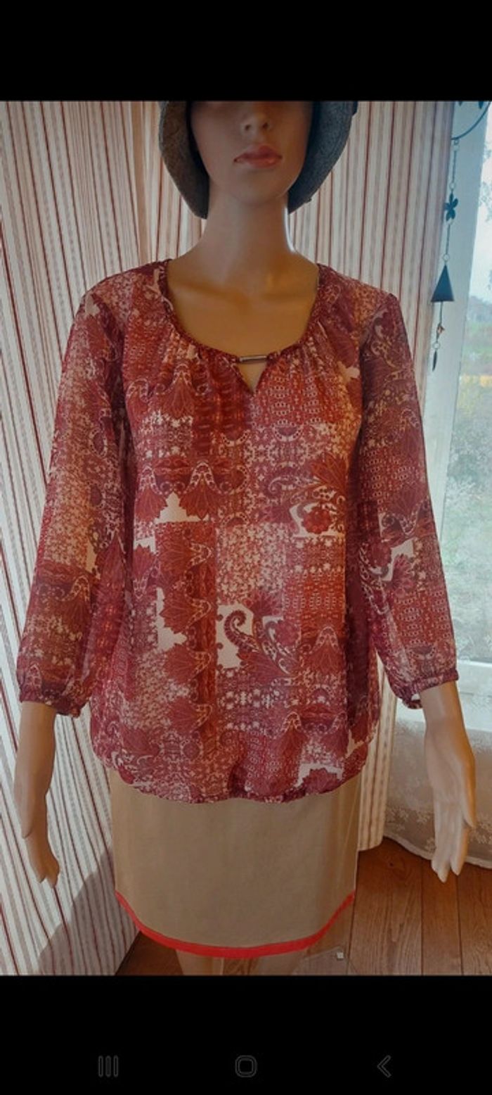 Jolie Blouse doublé Claude Arielle taille 48