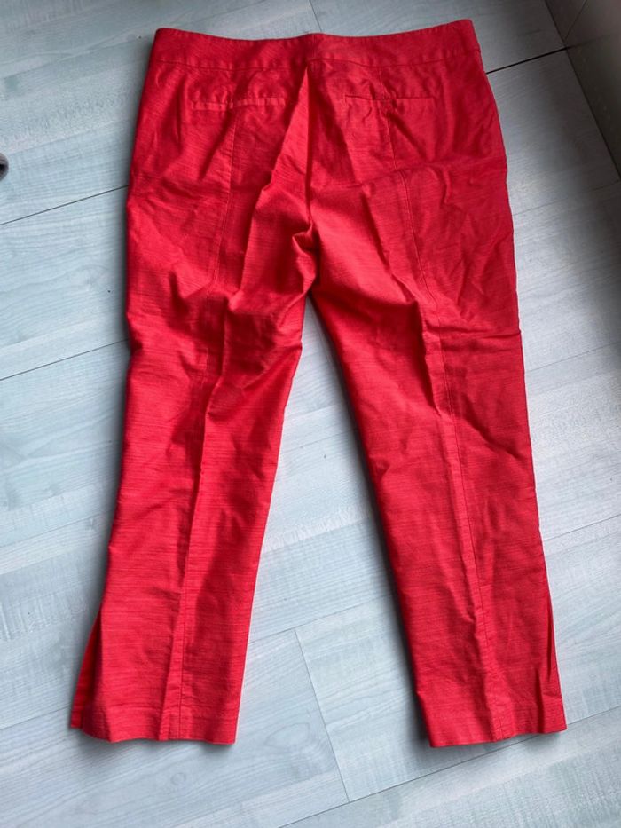 Pantalon 3/4 rouge Manoukian taille 40 - photo numéro 4