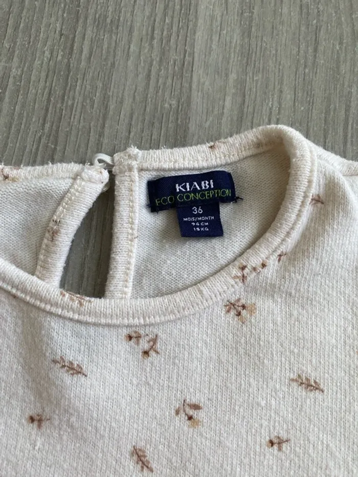 Petit pull crème kiabi 36 mois - photo numéro 2