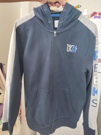 #kytie14ansgarcon. Gilet sweat à capuche manches longues zippé taille 14 ans