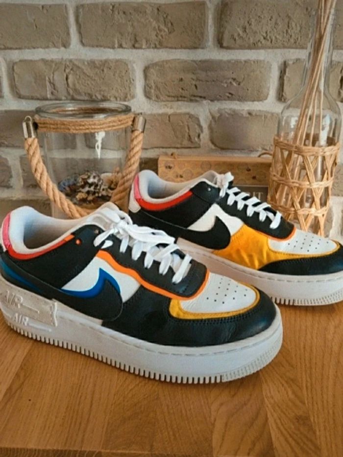 Baskets Sneakers Nike Air force 1 low shadow white black multi - photo numéro 5