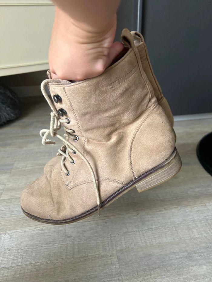 Bottines beiges Kiabi taille 39 - photo numéro 5