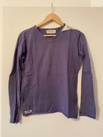 Pull col v bleu garçon