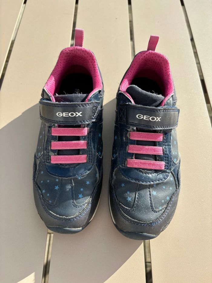 Baskets geox 32 bleu et rose - photo numéro 2