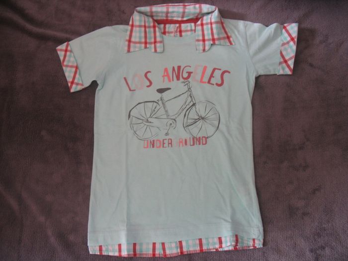 TEE SHIRT MC VERT D'EAU GARÇON "IN EXTENSO" - 8 ANS - n°03 - photo numéro 2