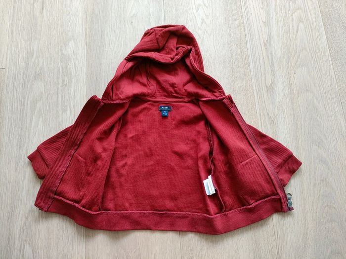 Gilet zippé bordeaux - Taille 9 mois - photo numéro 3