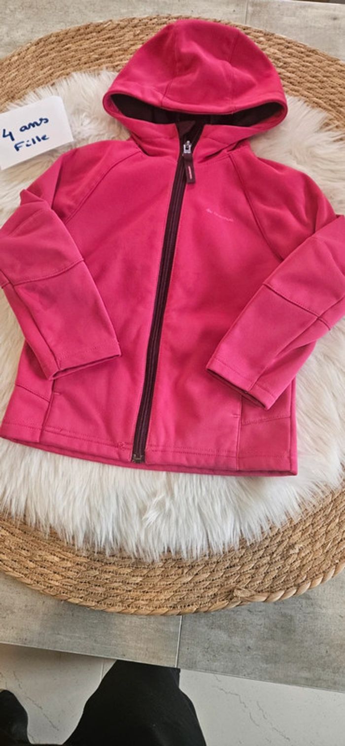 Veste coupe vent queshua à capuche 4 ans - photo numéro 2