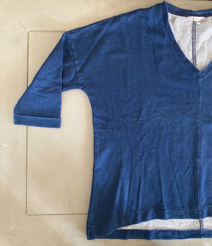 Sweat Esprit taille M / L coupe oversize bleu marine - photo numéro 8