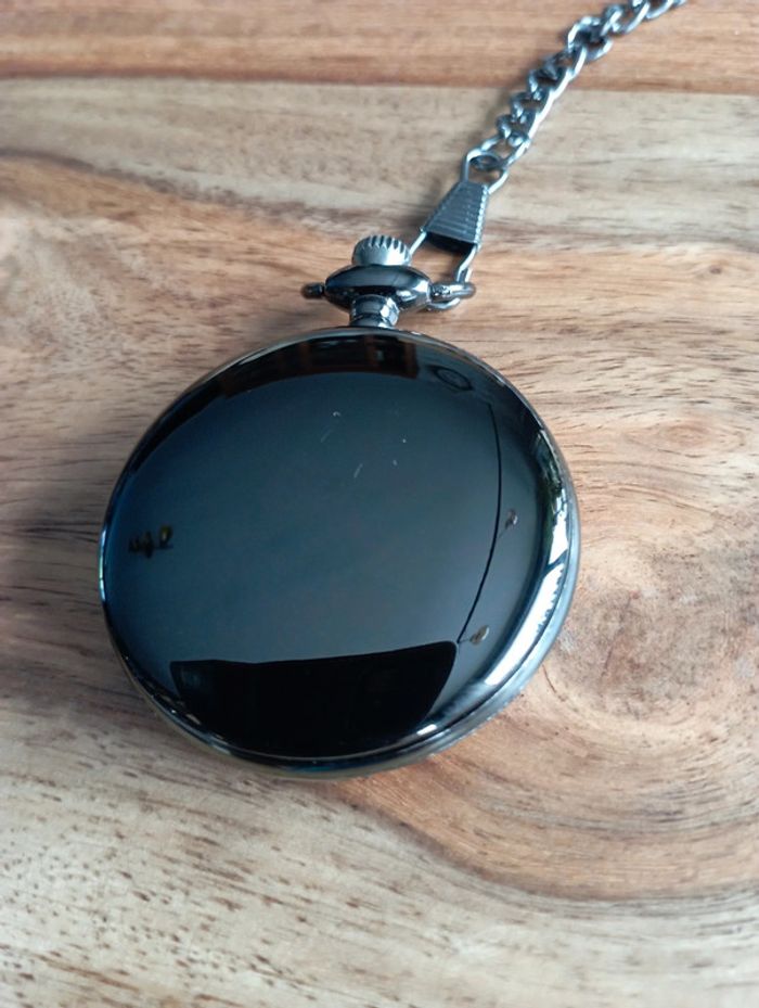 Montre gousset noire ; idée cadeau 🎁 - photo numéro 3