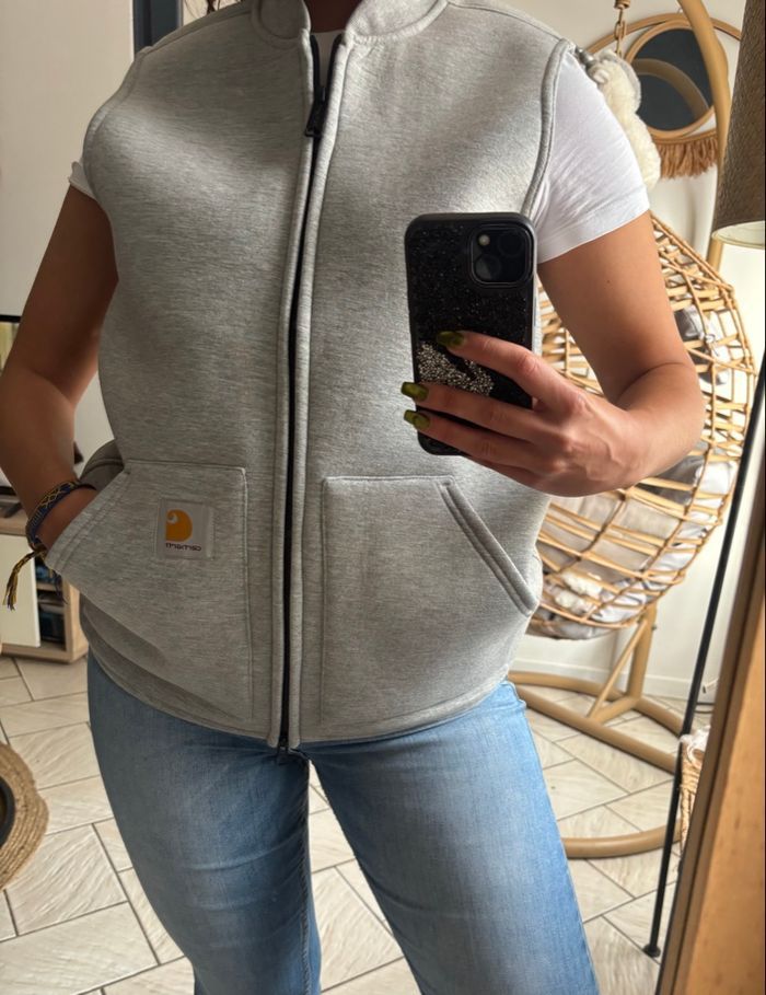 Gilet sans manches Carhartt WIP Car-Lux gris – Taille S (neuf avec étiquette) - photo numéro 7