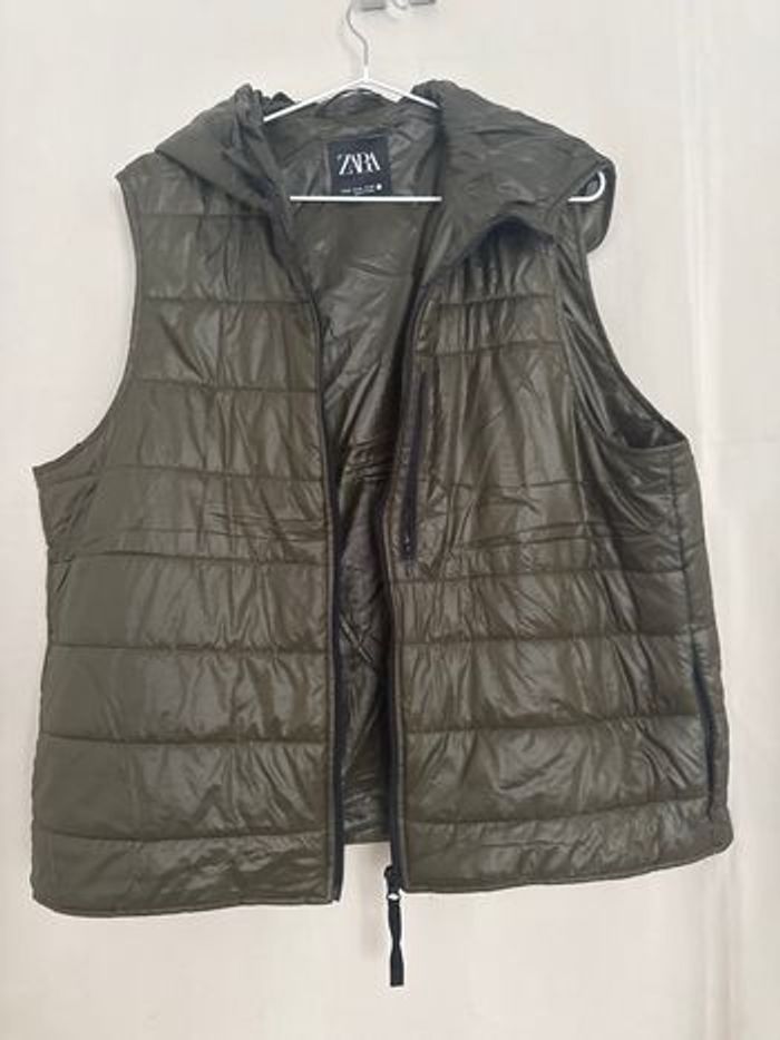 Veste sans manche kaki Zara