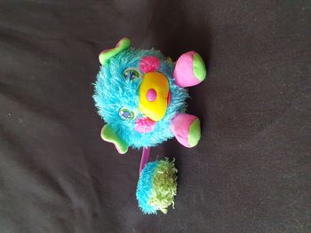 Peluche popples Playmates toys 2007 Bleu et vert