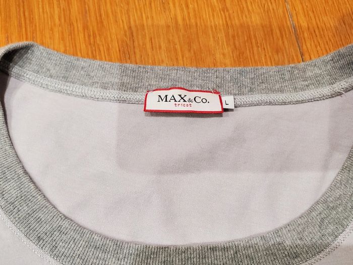 T-shirt manches longues gris imprimé Max&Co T L - photo numéro 3