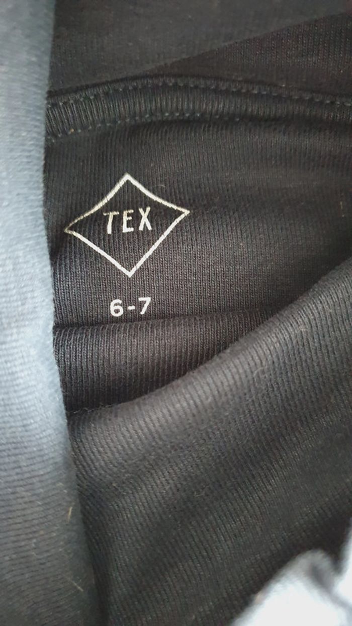 Teeshirt col roulé à manches longues bleu marine 6-7ans - photo numéro 3