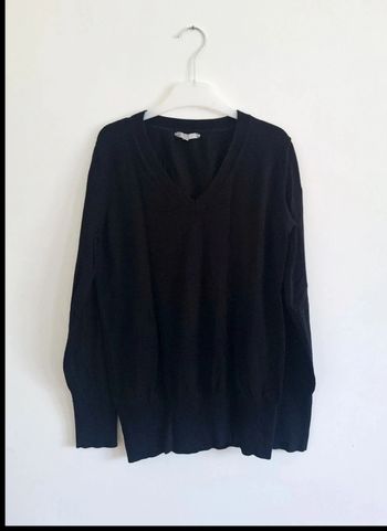Pull col V noir T38-M