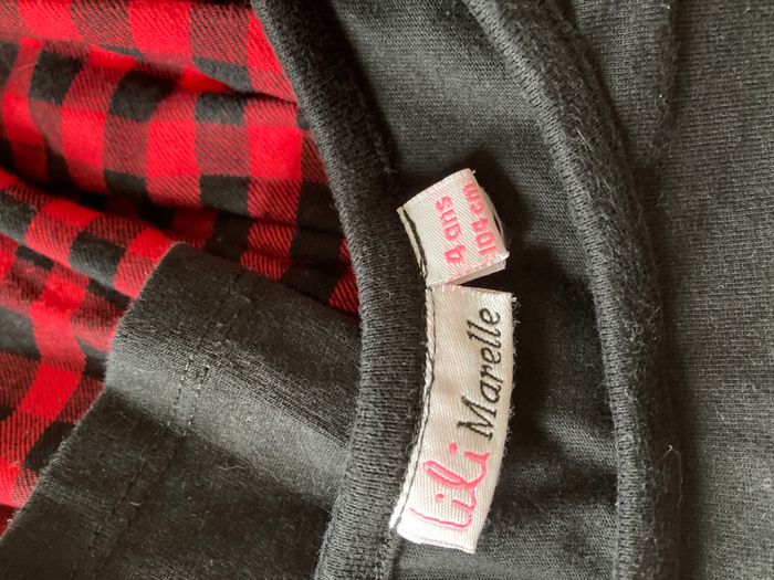 robe carreaux rouges et noirs fille 4 ans - photo numéro 5
