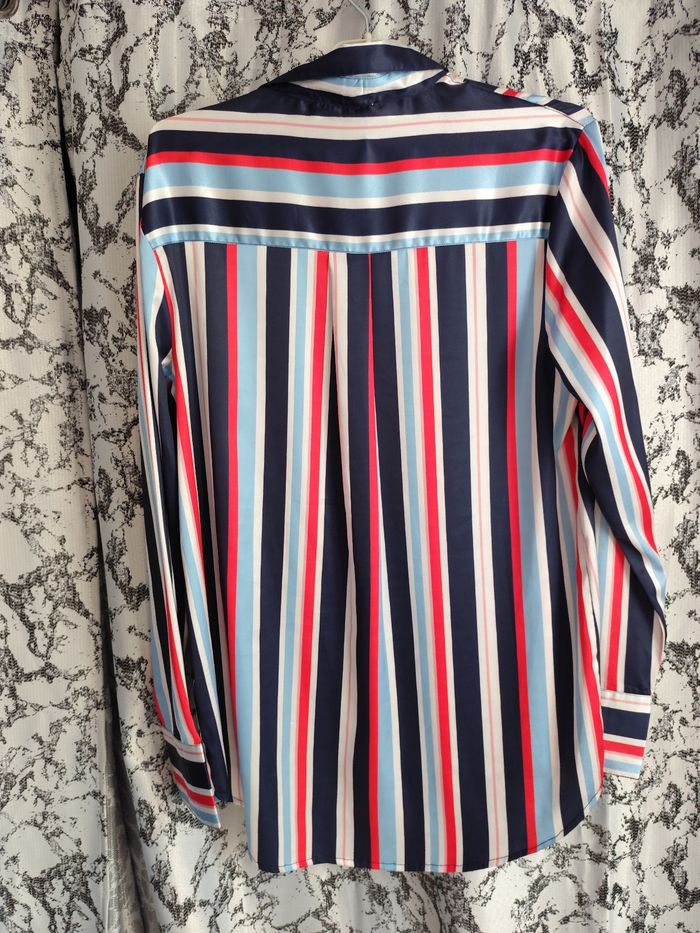 Chemisier à rayure en satin taille 38 - photo numéro 8