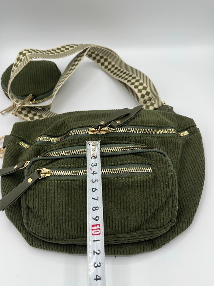 Sac banane bandoulière velours - photo numéro 8