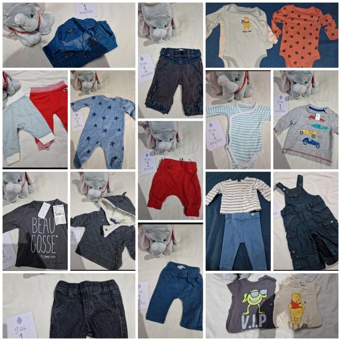 Lot vêtements 1 mois