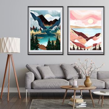 🎨 Kit peinture par numéros – Paysages modernes (lot de 2)