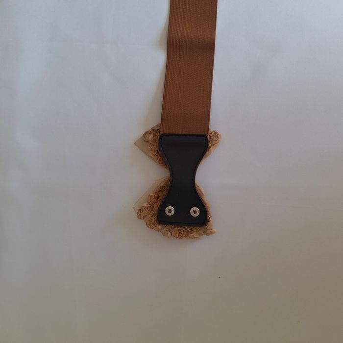 Ceinture élastique femme avec nœud décoratif fleuri et perles - Taille unique - photo numéro 2