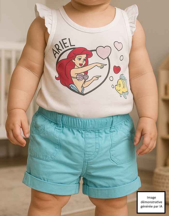 ensemble fille Ariel +short turquoise - photo numéro 8