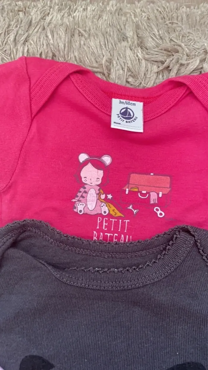 Lot 6 bodies Petit Bateau manches longues fille - photo numéro 5