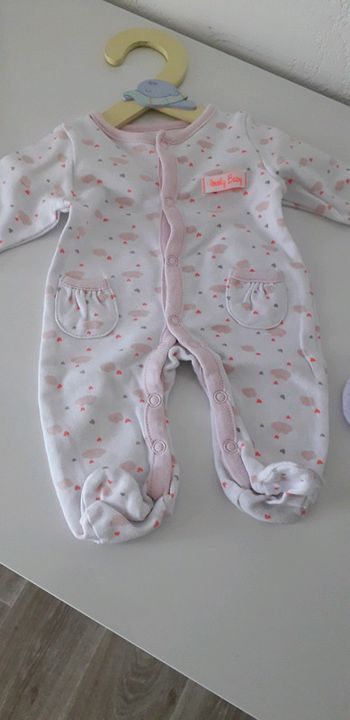 Pyjama coton fille et petit bonnet taille naissance neuf