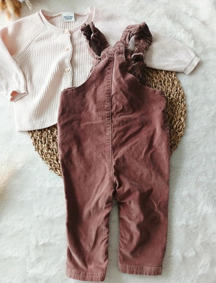 Ensemble Tape à l'oeil gilet et salopette fille - photo numéro 3