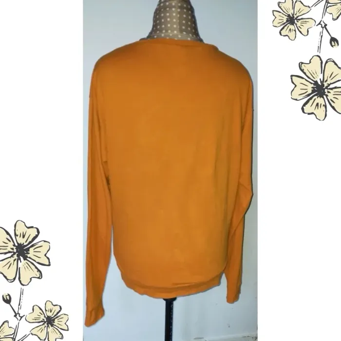 T-shirt manche longue femme orange, taille M, excellent état, H&M - photo numéro 7
