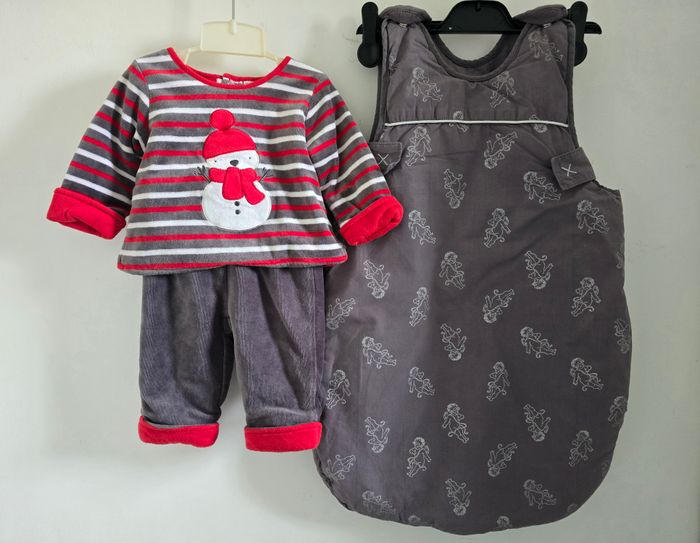 🍼 Lot Bébé 3 Mois - Gigoteuse DPAM & Pyjama type polaire