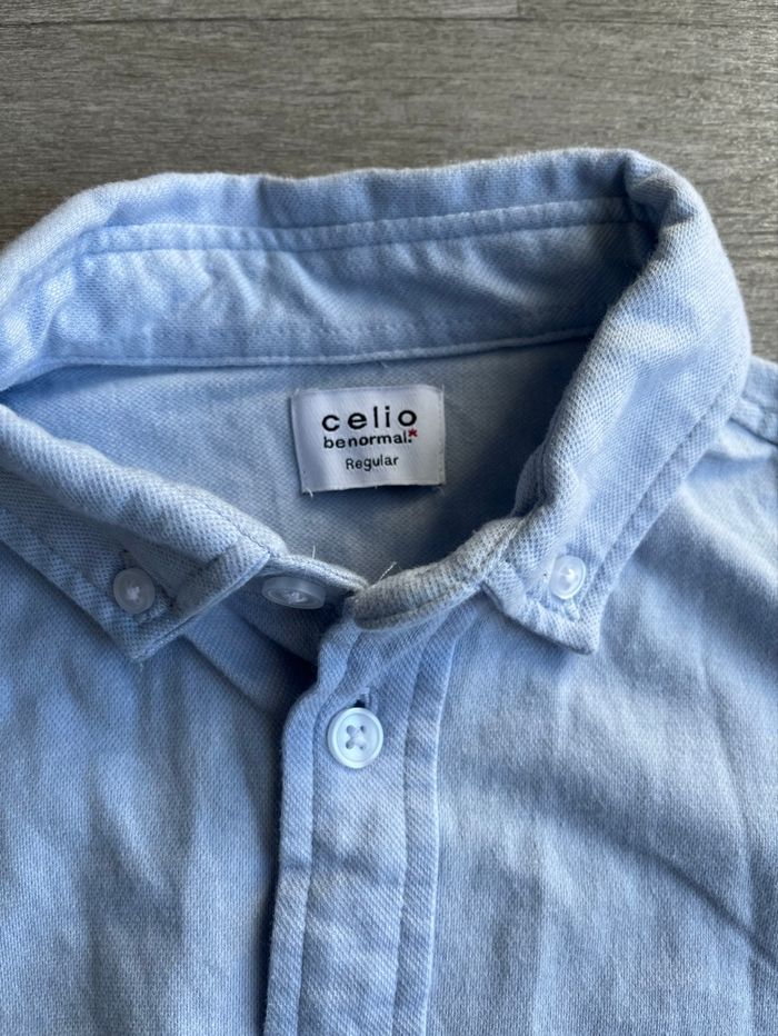 Chemise bleu clair manches courtes Celio - photo numéro 2