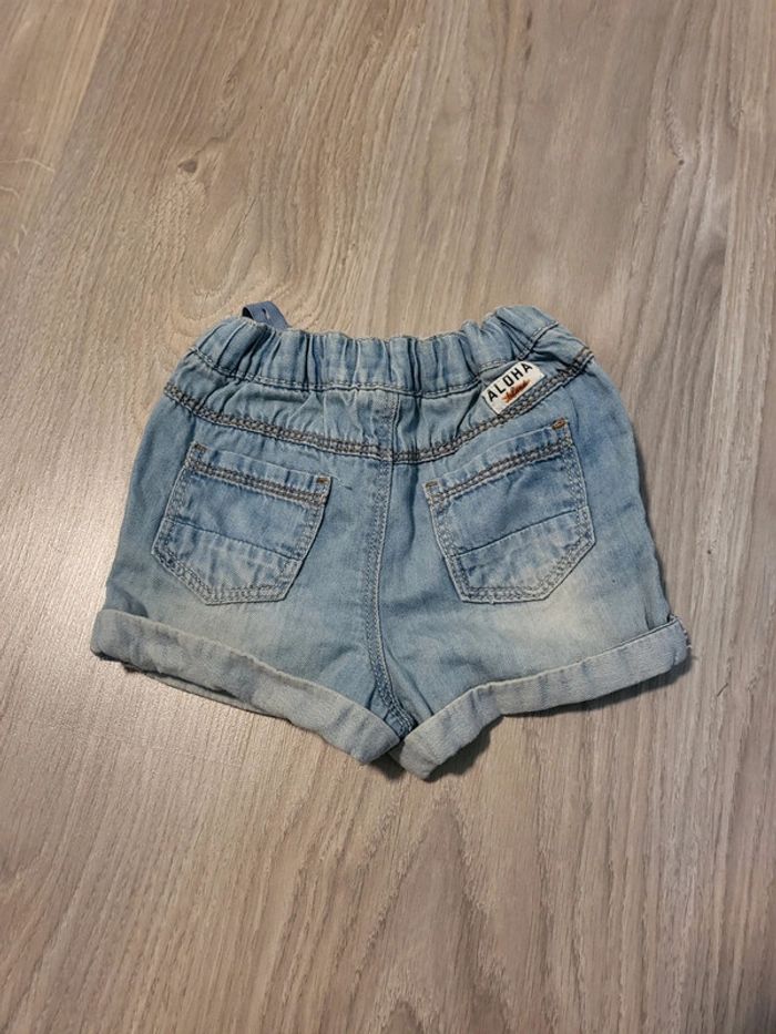Short en jean tape à l'œil 18 mois fille - photo numéro 2