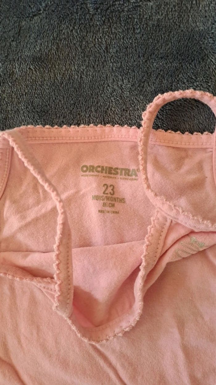 💚Body débardeur rose bébé fille – Taille 23 mois - photo numéro 2