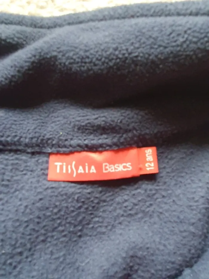 Veste polaire bleue Tissaia taille 12 ans - photo numéro 3