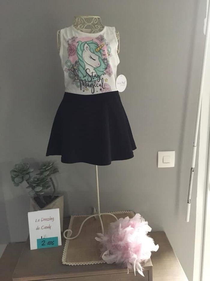 Robe fille 24 mois motif licorne neuf