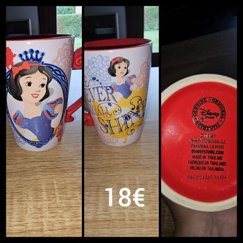 Mug blanche neige disney officiel
