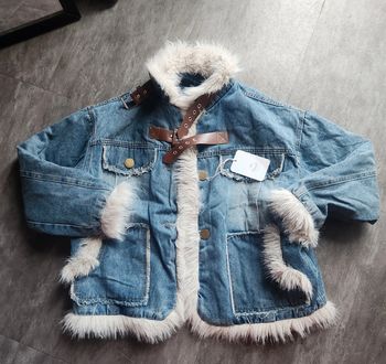 Blouson jeans moumoute