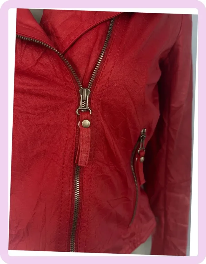 Veste rouge Indies taille 2 - Fermeture zippée & poches zippées - Mi saison - photo numéro 3