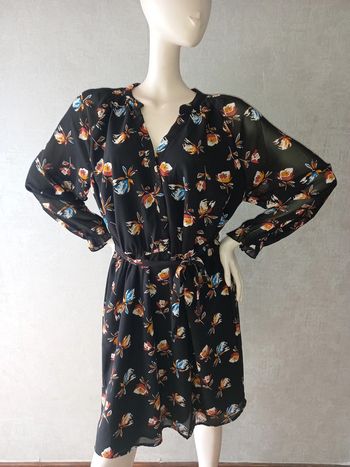 robe noire et fleurie gémo taille 44