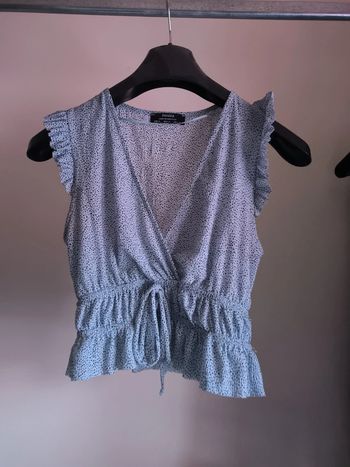 Crop top bleu