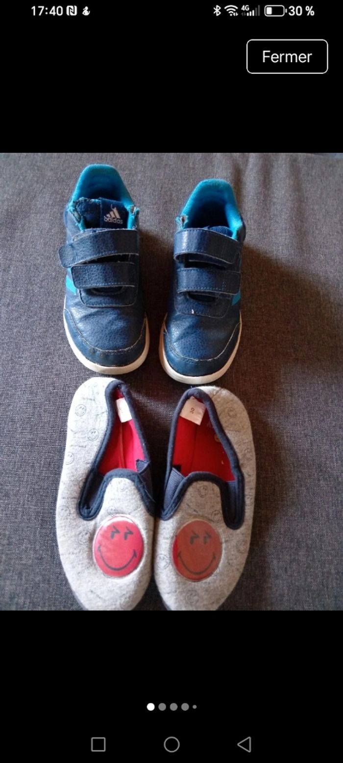 Lot baskets et chaussons 30 - photo numéro 1