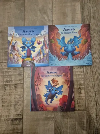Lot de 3 livres Azuro le dragon bleu